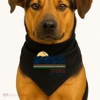 Stowe Vermont Hiking Skiing Retro Cool Gift USA-Made Doggie Bandana thumb 1