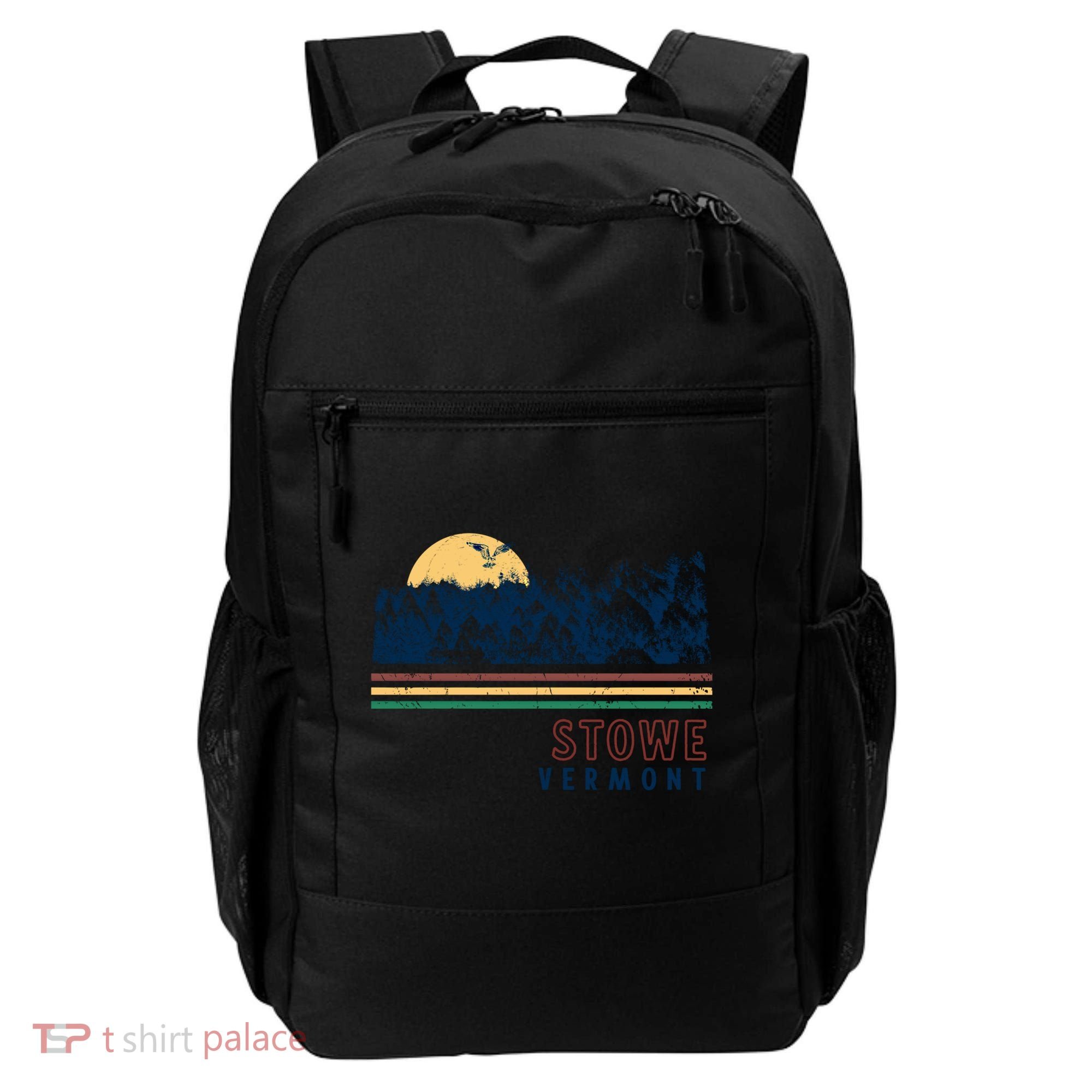 Stowe Vermont Hiking Skiing Retro Cool Gift Backpack