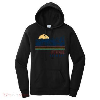 Stowe Vermont Hiking Skiing Retro Cool Gift Women's Hoodie