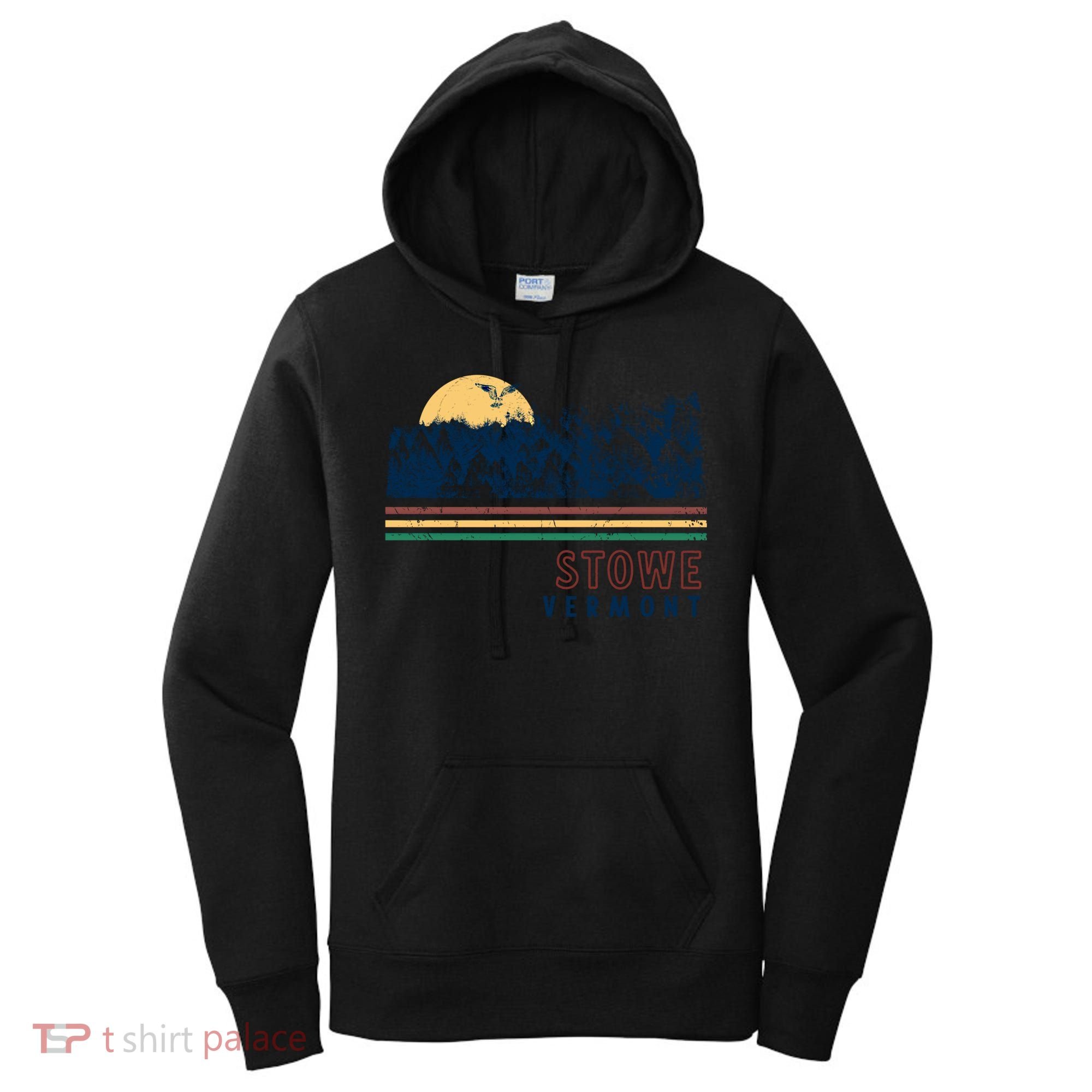 Stowe Vermont Hiking Skiing Retro Cool Gift Women's Hoodie