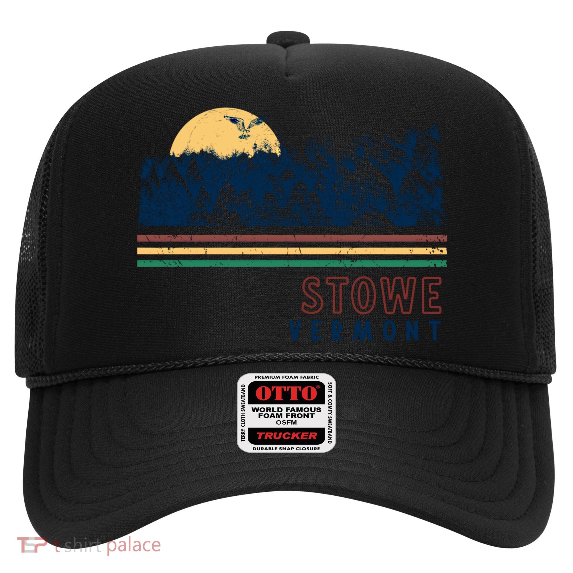 Stowe Vermont Hiking Skiing Retro Cool Gift Hat