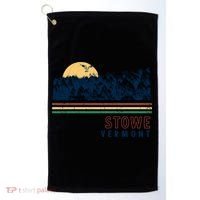Stowe Vermont Hiking Skiing Retro Cool Gift Golf Towel thumb 0