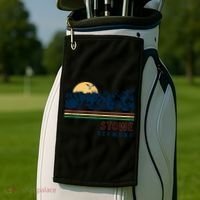 Stowe Vermont Hiking Skiing Retro Cool Gift Golf Towel thumb 2