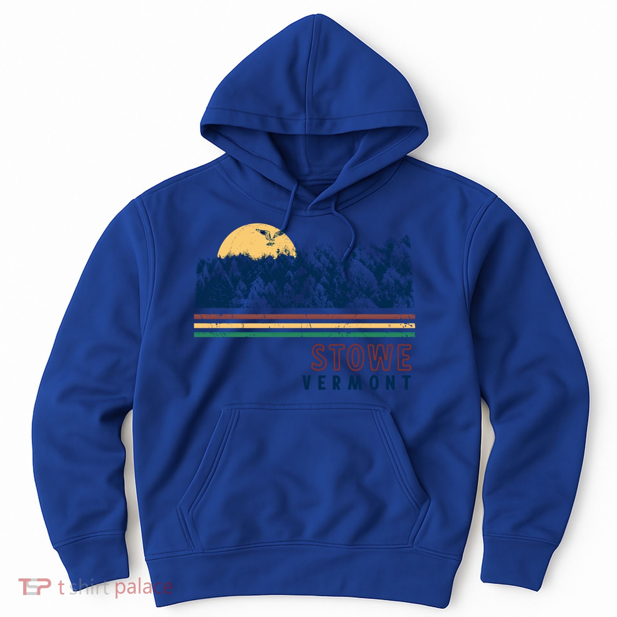 Stowe Vermont Hiking Skiing Retro Cool Gift Hoodie