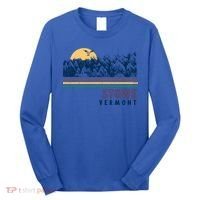 Stowe Vermont Hiking Skiing Retro Cool Gift Long Sleeve Shirt thumb 0