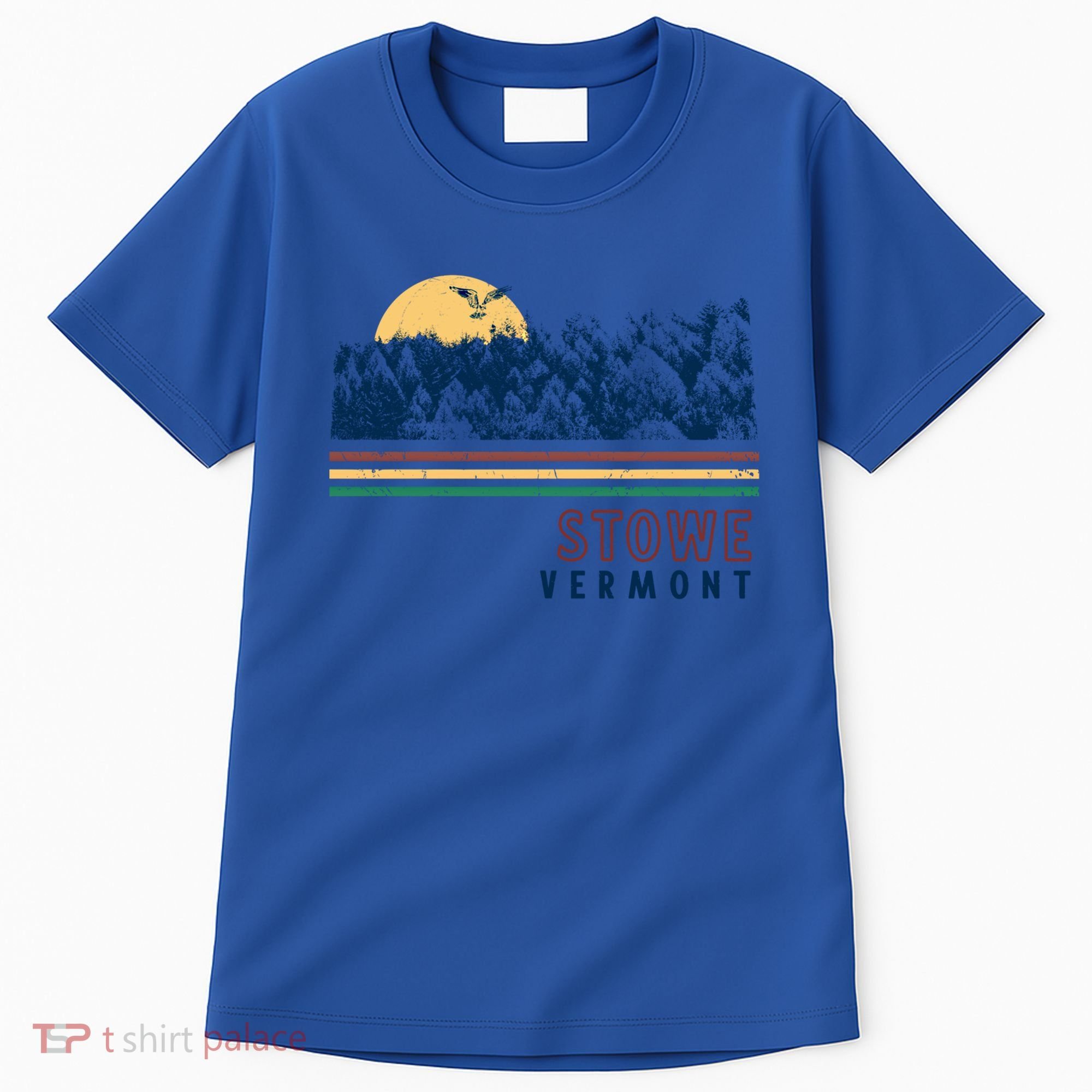 Stowe Vermont Hiking Skiing Retro Cool Gift Tall T-Shirt