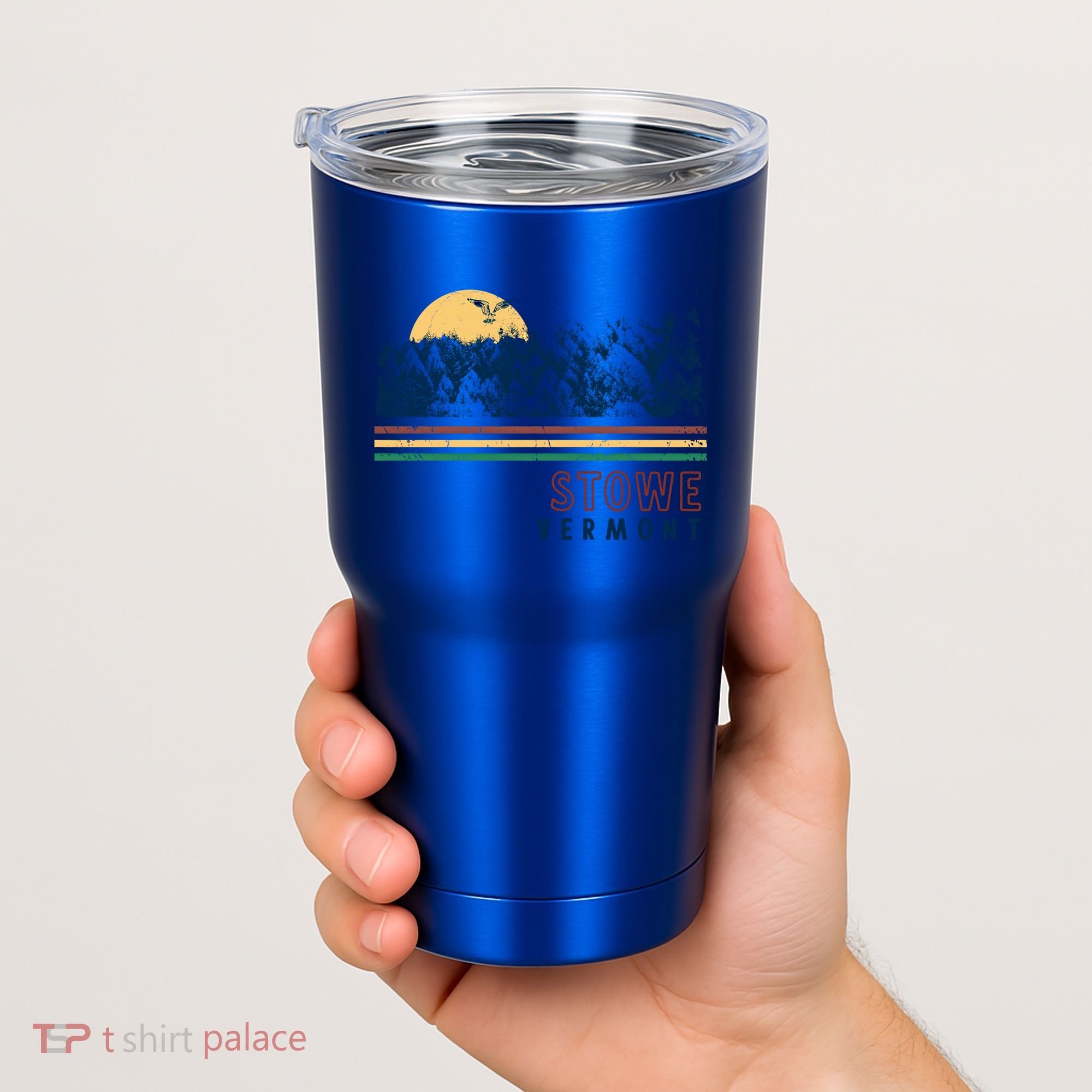 Stowe Vermont Hiking Skiing Retro Cool Gift Tumbler