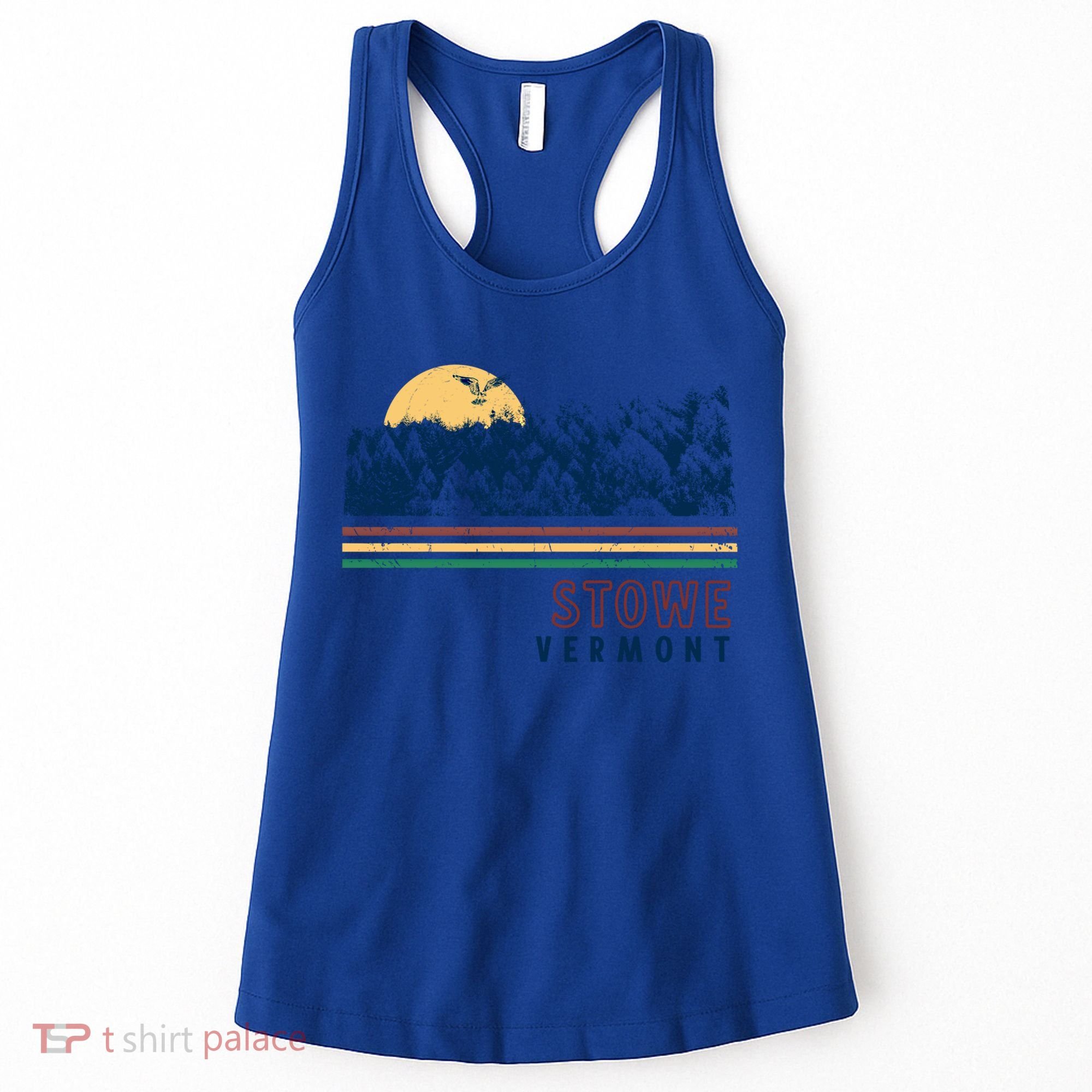 Stowe Vermont Hiking Skiing Retro Cool Gift Women's Tank Top
