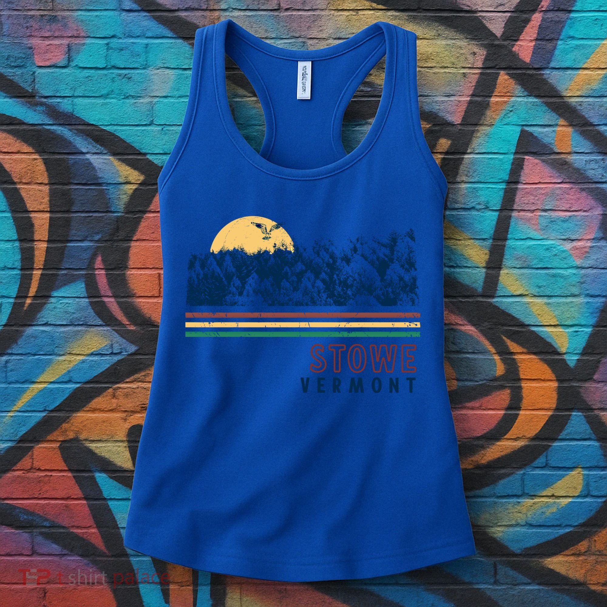 Stowe Vermont Hiking Skiing Retro Cool Gift Women's Tank Top