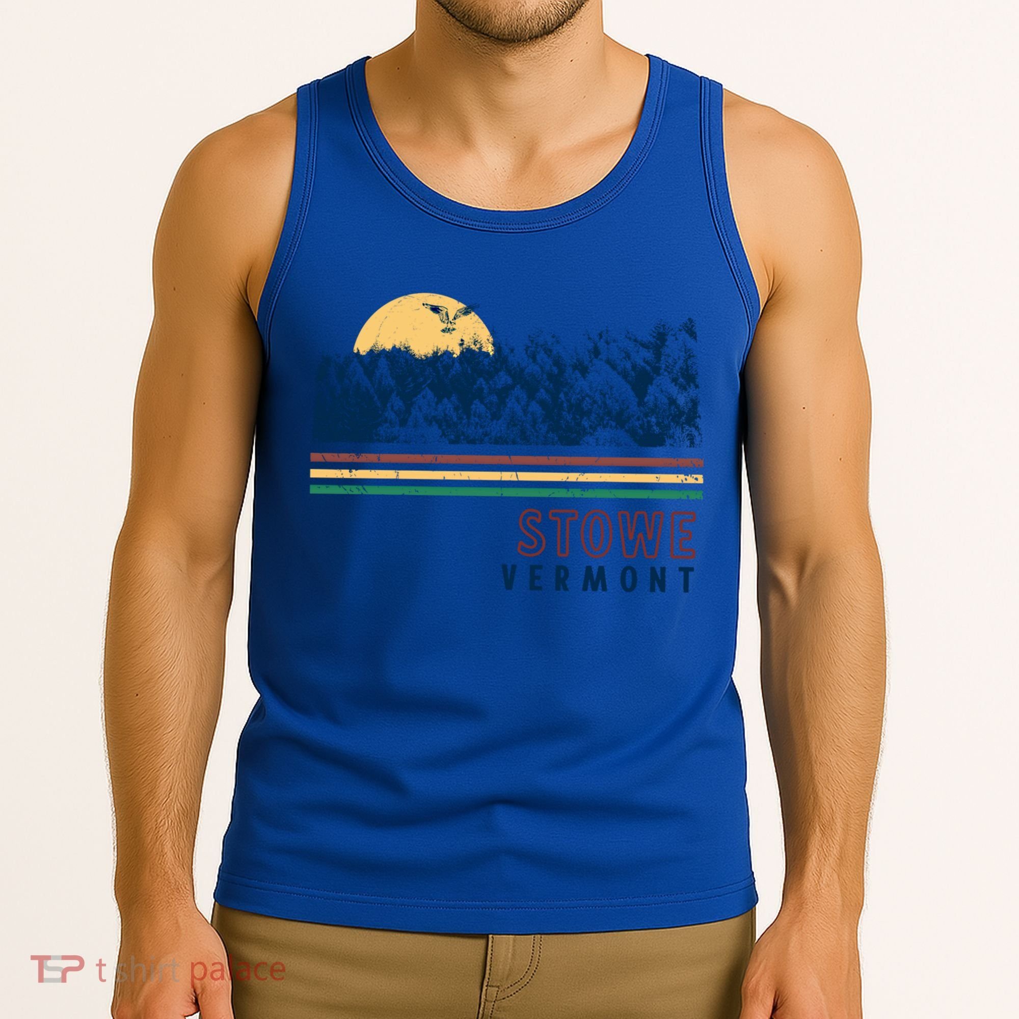 Stowe Vermont Hiking Skiing Retro Cool Gift Tank Top