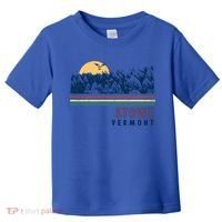 Stowe Vermont Hiking Skiing Retro Cool Gift Toddler T-Shirt thumb 0
