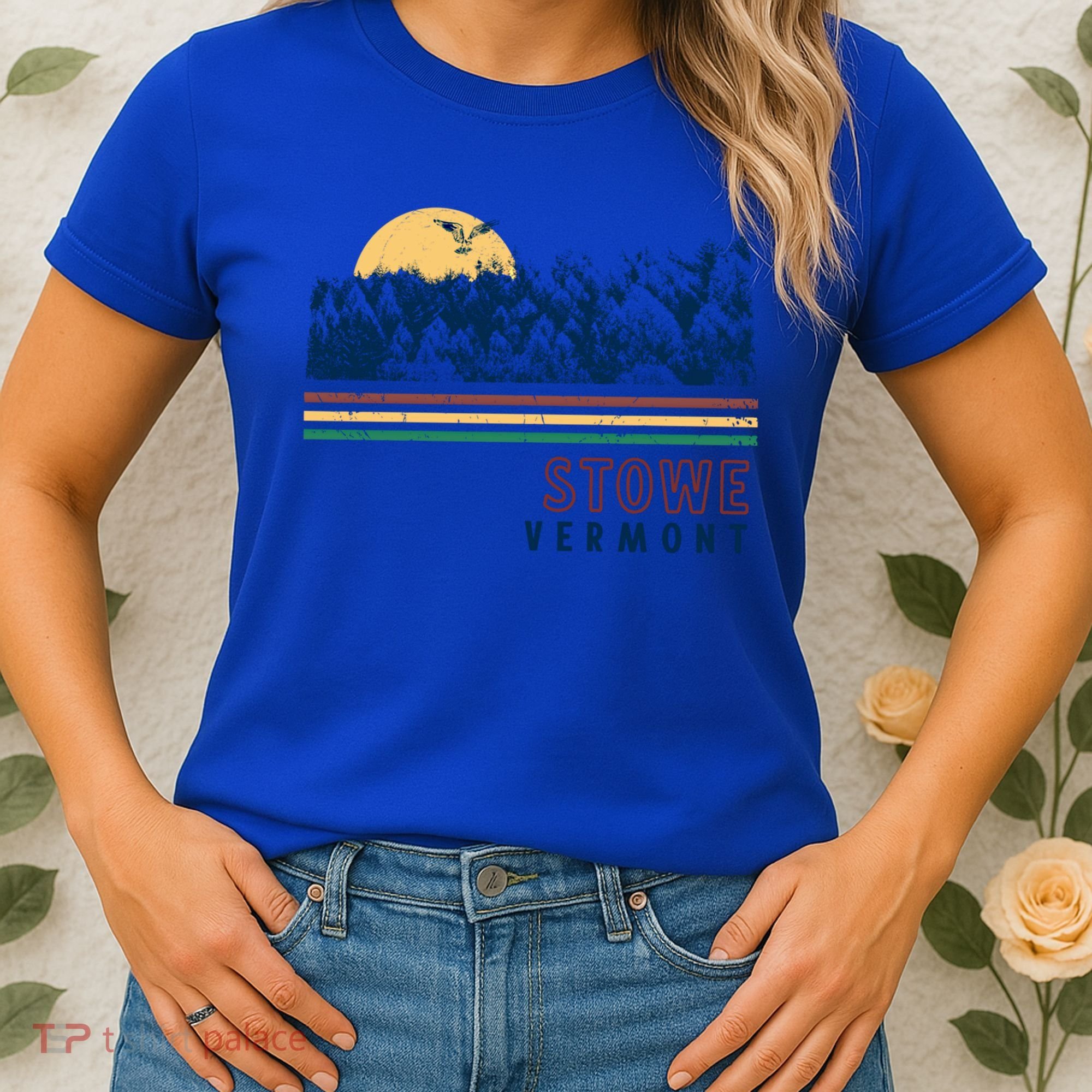 Stowe Vermont Hiking Skiing Retro Cool Gift Women's T-Shirt