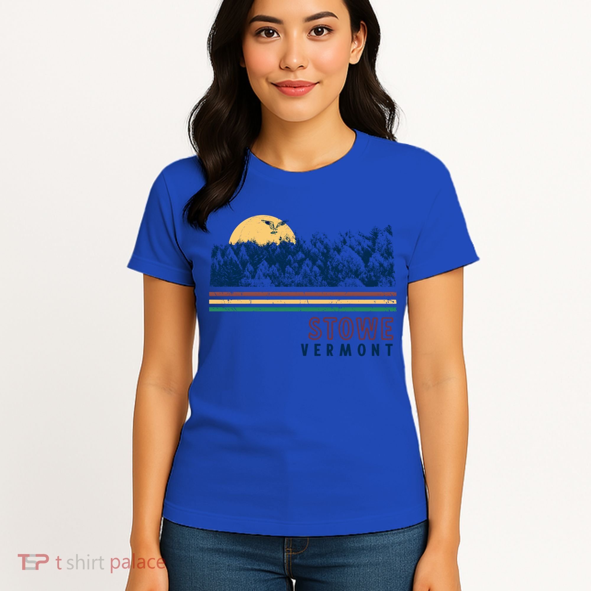 Stowe Vermont Hiking Skiing Retro Cool Gift Women's T-Shirt