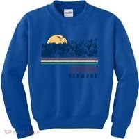 Stowe Vermont Hiking Skiing Retro Cool Gift Kids Sweatshirt thumb 0