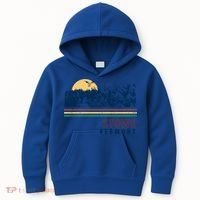 Stowe Vermont Hiking Skiing Retro Cool Gift Kids Hoodie thumb 0