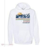 Stowe Vermont Hiking Skiing Retro Cool Gift Comfort Colors Garment-Dyed Hooded Sweatshirt thumb 0