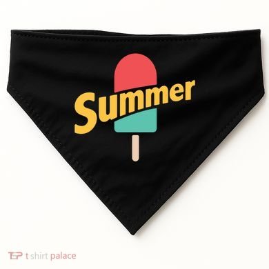 Summer Vacation Ice Cream Popsicle USA-Made Doggie Bandana