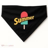 Summer Vacation Ice Cream Popsicle USA-Made Doggie Bandana thumb 0