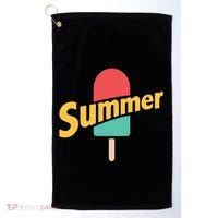 Summer Vacation Ice Cream Popsicle Golf Towel thumb 0