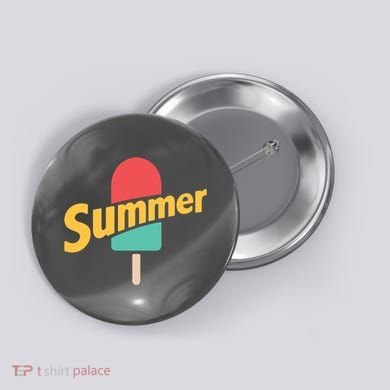 Summer Vacation Ice Cream Popsicle Button