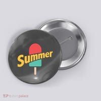 Summer Vacation Ice Cream Popsicle Button thumb 0