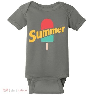 Summer Vacation Ice Cream Popsicle Baby Bodysuit