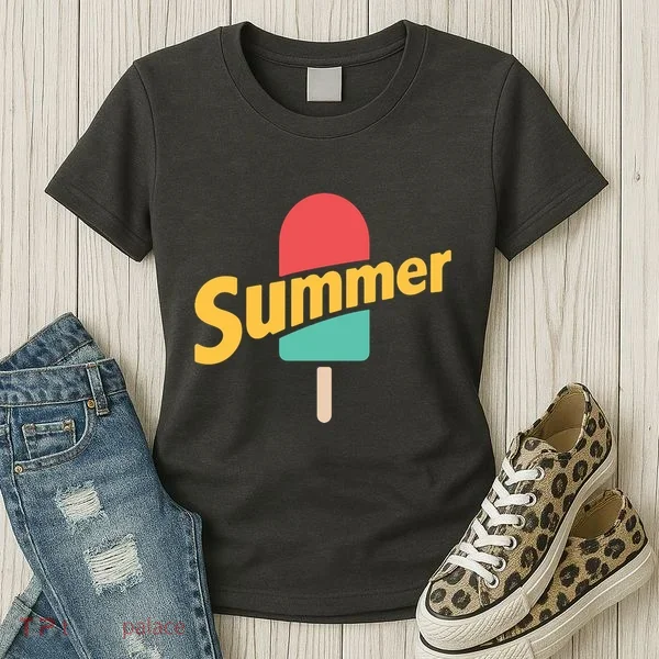 Summer Vacation Ice Cream Popsicle Women's T-Shirt