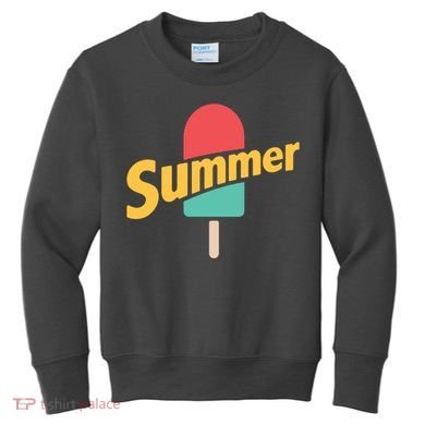 Summer Vacation Ice Cream Popsicle Kids Sweatshirt
