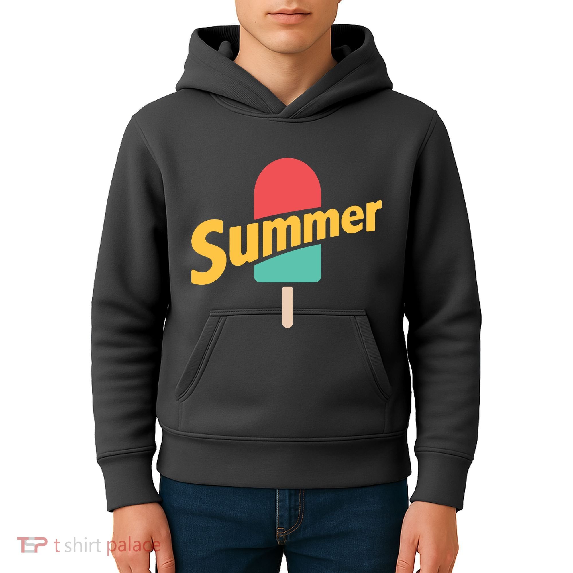 Summer Vacation Ice Cream Popsicle Kids Hoodie