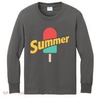 Summer Vacation Ice Cream Popsicle Kids Long Sleeve Shirt thumb 0