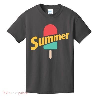 Summer Vacation Ice Cream Popsicle Kids T-Shirt