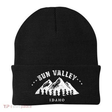 Sun Valley Idaho Outdoors Adventure Mountain Graphic Gift Beanie