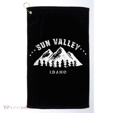 Sun Valley Idaho Outdoors Adventure Mountain Graphic Gift Golf Towel