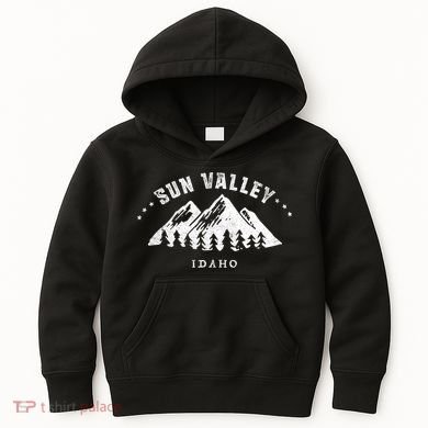Sun Valley Idaho Outdoors Adventure Mountain Graphic Gift Kids Hoodie