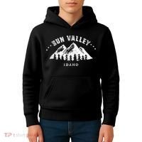 Sun Valley Idaho Outdoors Adventure Mountain Graphic Gift Kids Hoodie thumb 4