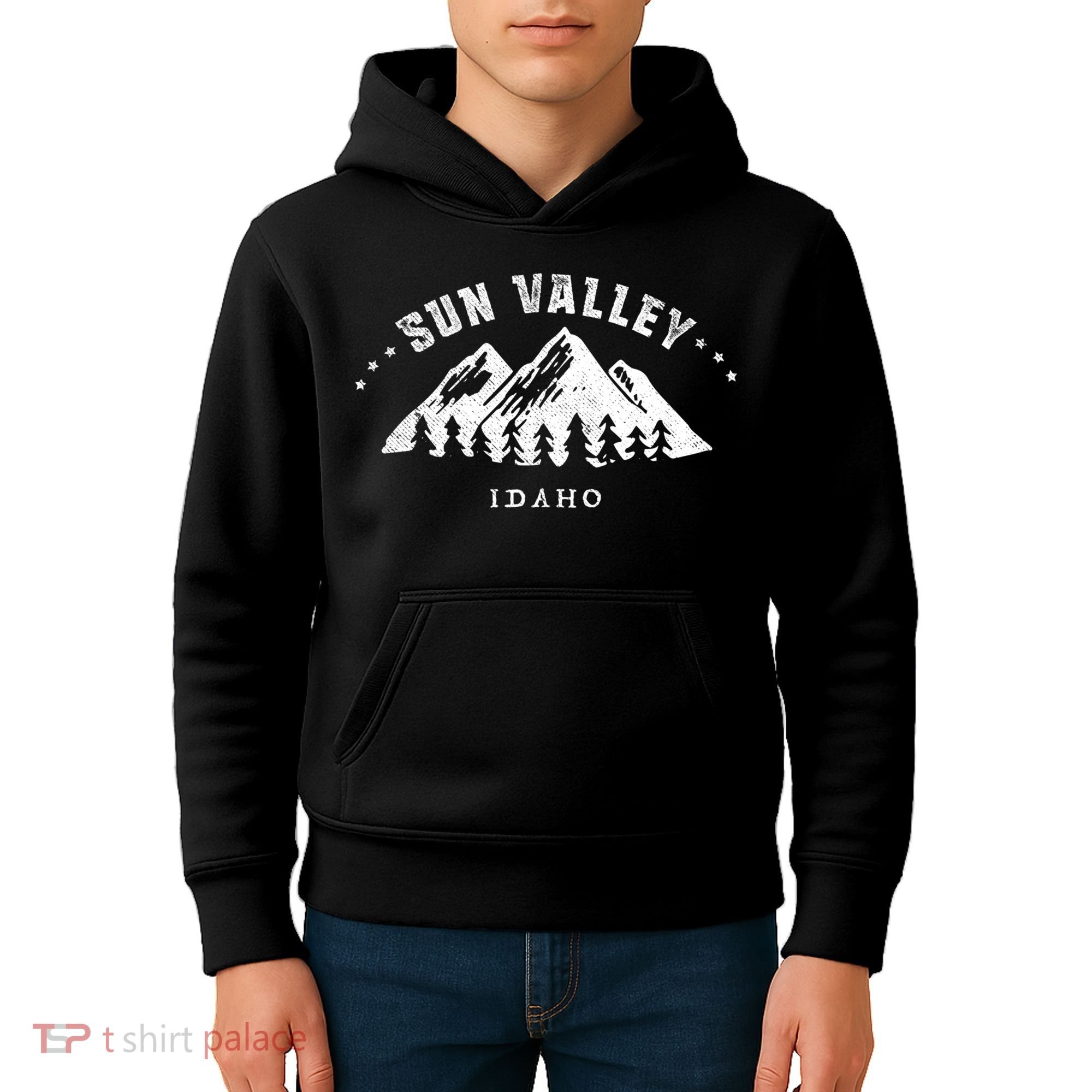 Sun Valley Idaho Outdoors Adventure Mountain Graphic Gift Kids Hoodie