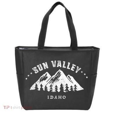 Sun Valley Idaho Outdoors Adventure Mountain Graphic Gift Tote Bag