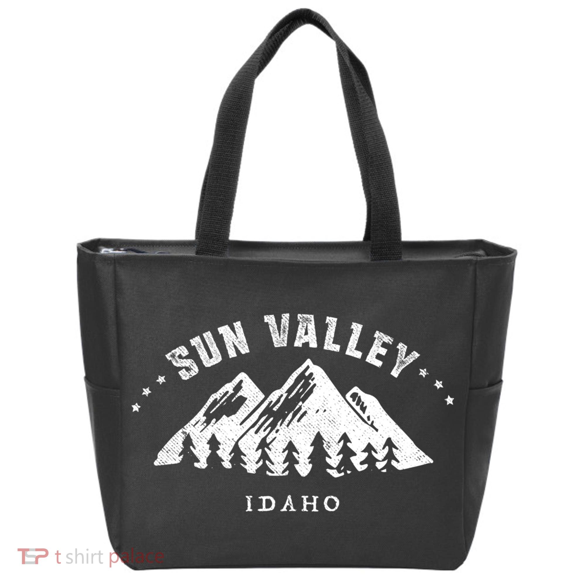 Sun Valley Idaho Outdoors Adventure Mountain Graphic Gift Tote Bag