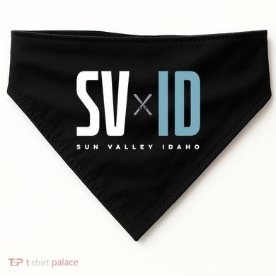 Sun Valley Idaho Graphic Ski Gift USA-Made Doggie Bandana
