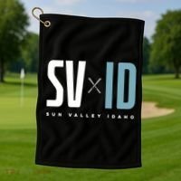 Sun Valley Idaho Graphic Ski Gift Golf Towel thumb 1