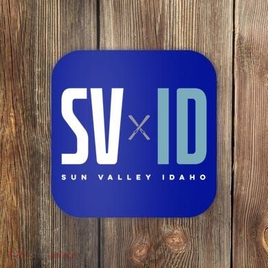 Sun Valley Idaho Graphic Ski Gift Coaster