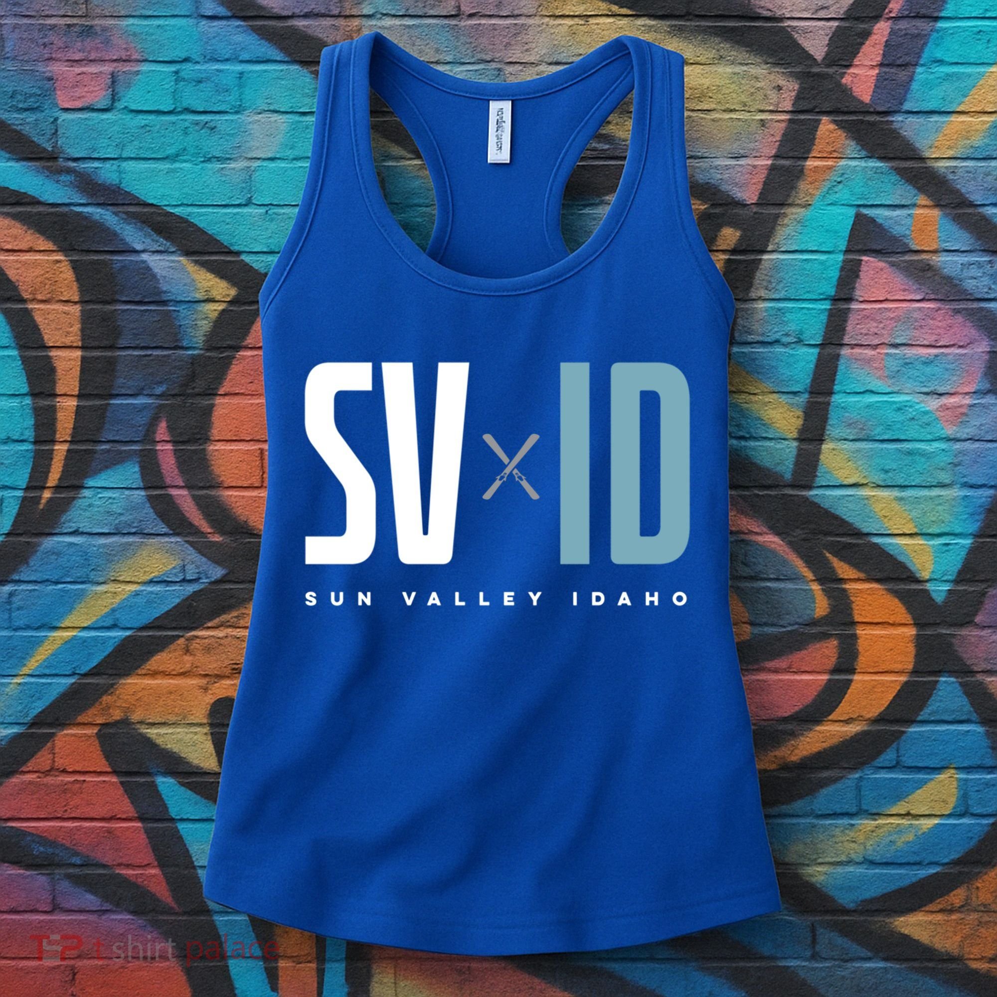 Sun Valley Idaho Graphic Ski Gift Women's Tank Top