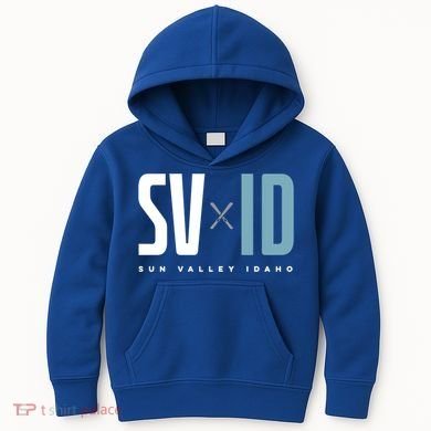 Sun Valley Idaho Graphic Ski Gift Kids Hoodie