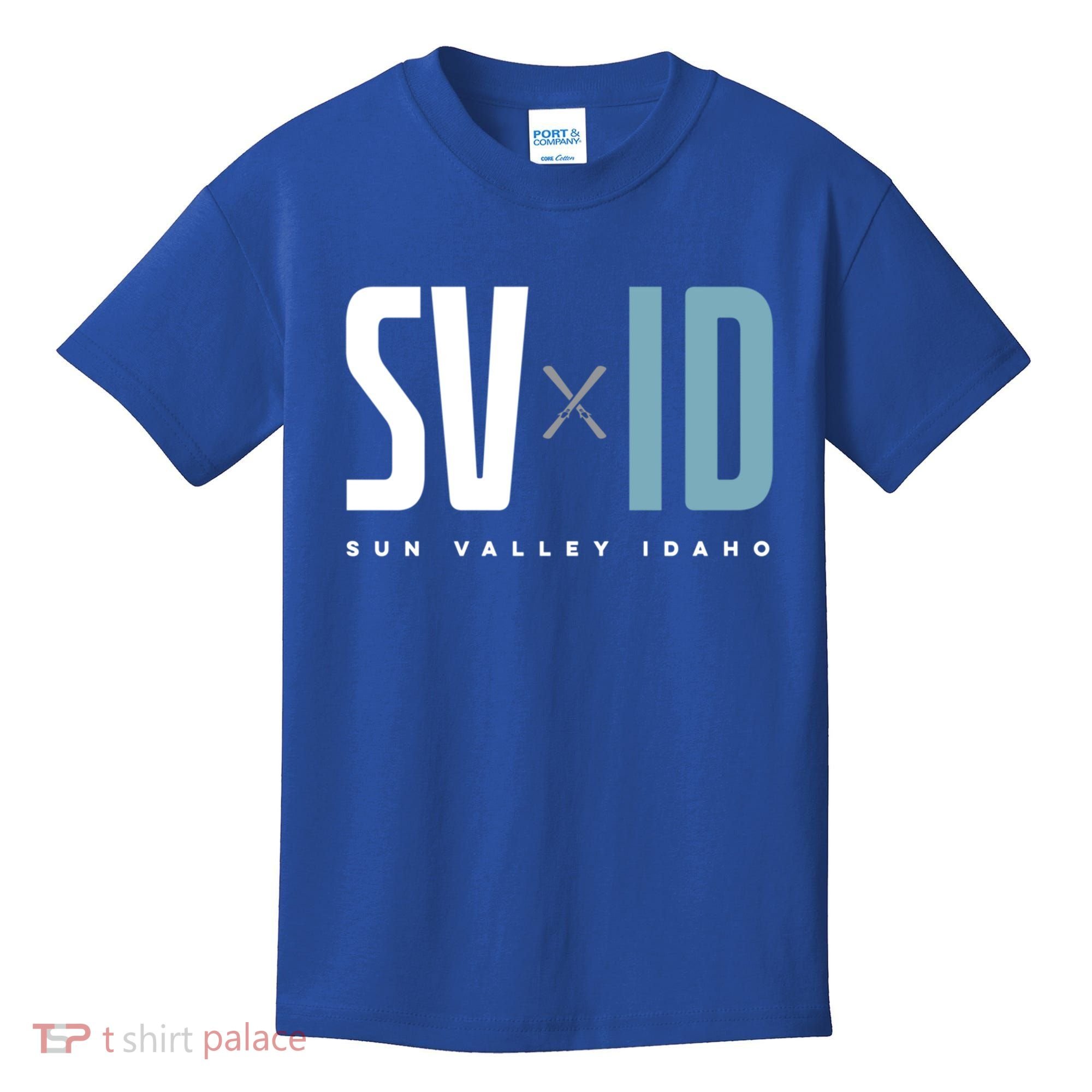 Sun Valley Idaho Graphic Ski Gift Kids T-Shirt