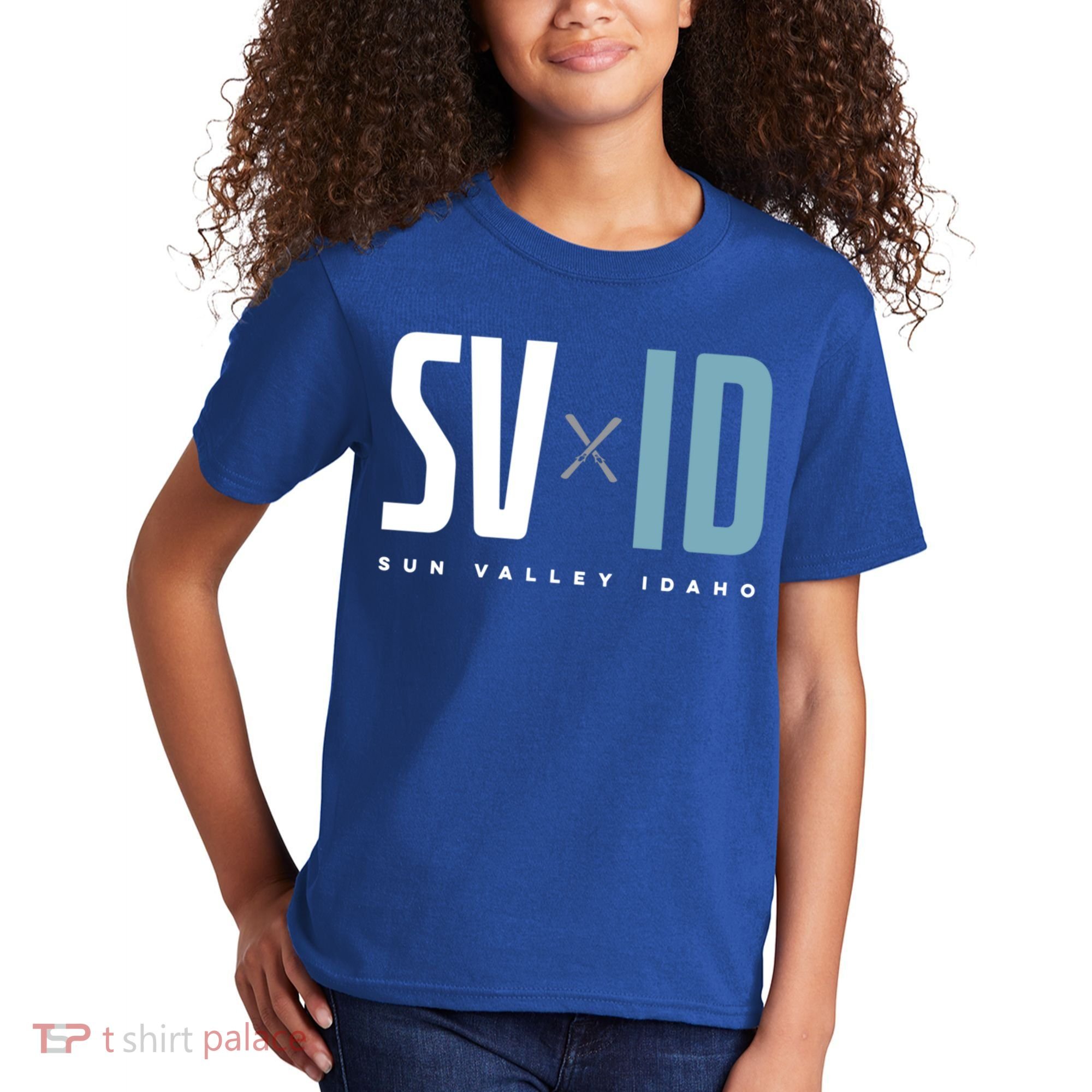 Sun Valley Idaho Graphic Ski Gift Kids T-Shirt