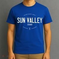Sun Valley Idaho Graphic Distressed Vintage Ski Gift T-Shirt thumb 3