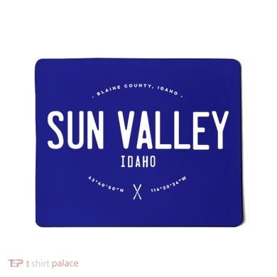 Sun Valley Idaho Graphic Distressed Vintage Ski Gift Mousepad