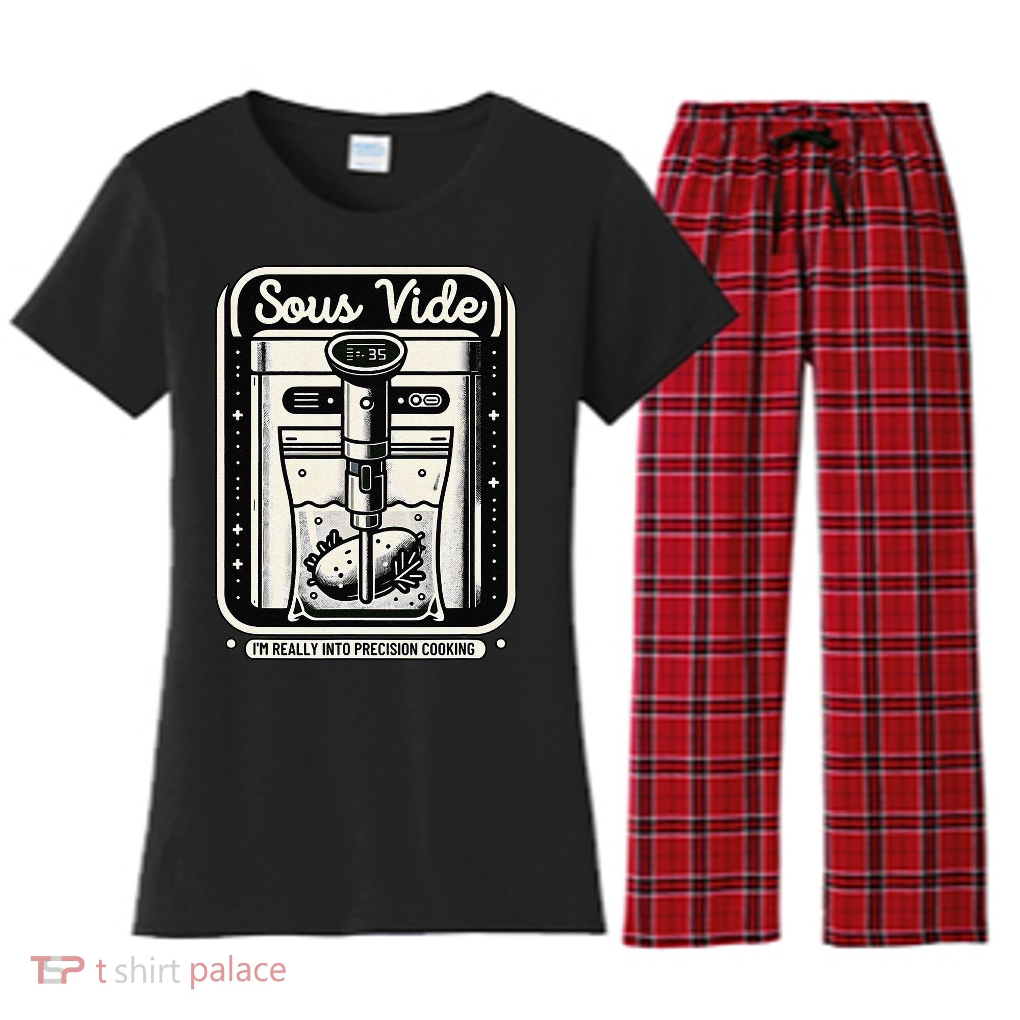 Sous Vide IM Really Into Precision Cooking Molecular Gastro Women's Flannel Pajama Set