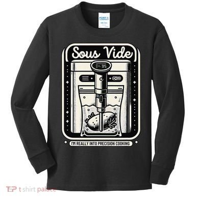 Sous Vide IM Really Into Precision Cooking Molecular Gastro Kids Long Sleeve Shirt