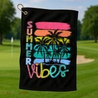 Summer Vibes Lake Days Hello Summer Golf Towel thumb 1